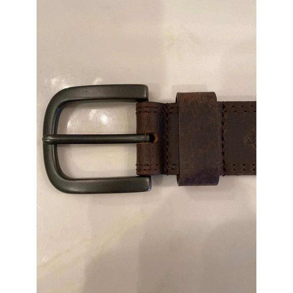 NEW Dickies Leather Men’s Belt Adjustable 34” Brown Gun‎ Metal Buckle Thick
